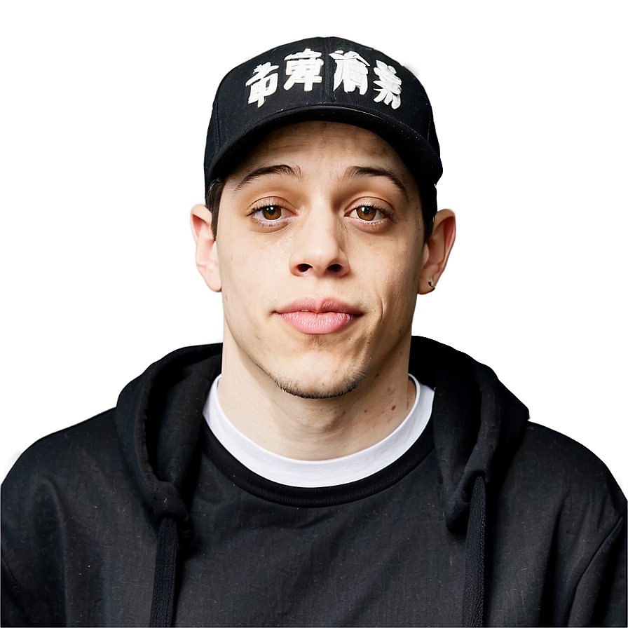 Pete Davidson In Black Tee Png 45