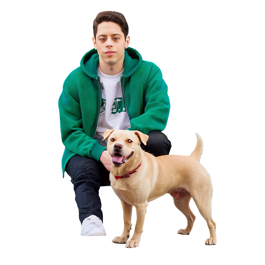 Pete Davidson With Dog Png 17