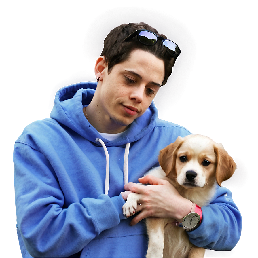 Pete Davidson With Dog Png Udu