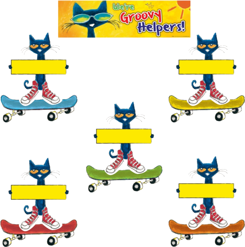 Pete The Cat Skateboarding Helpers