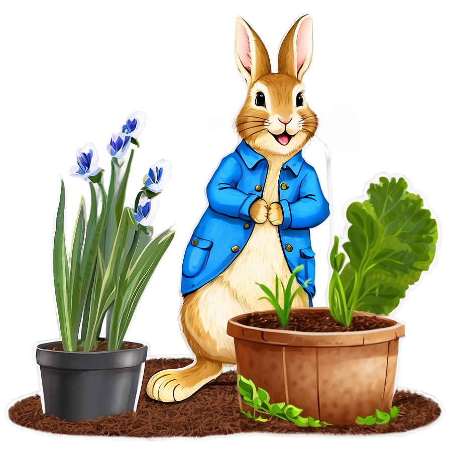 Peter Rabbit In Garden Png 06262024