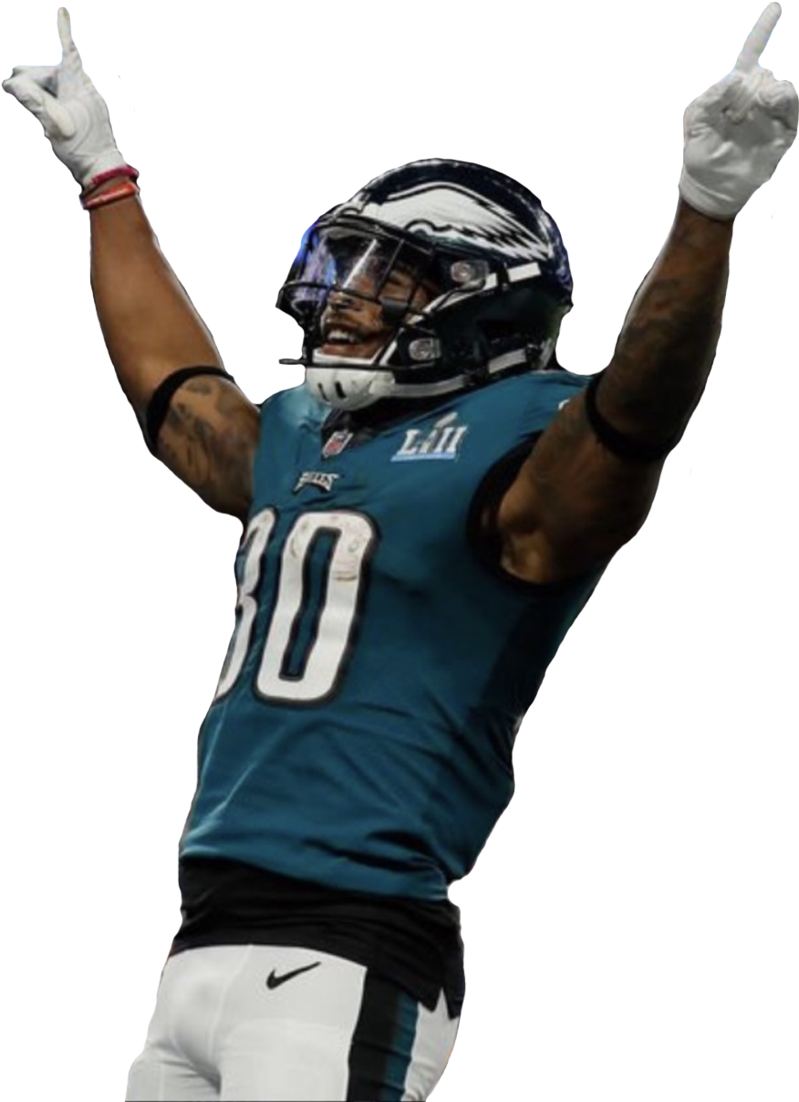 Philadelphia Eagles Player Celebrating Victory