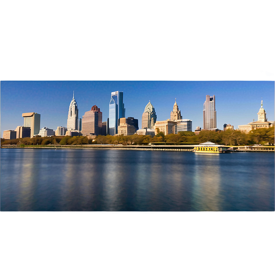 Philadelphia Skyline From River View Png 06252024