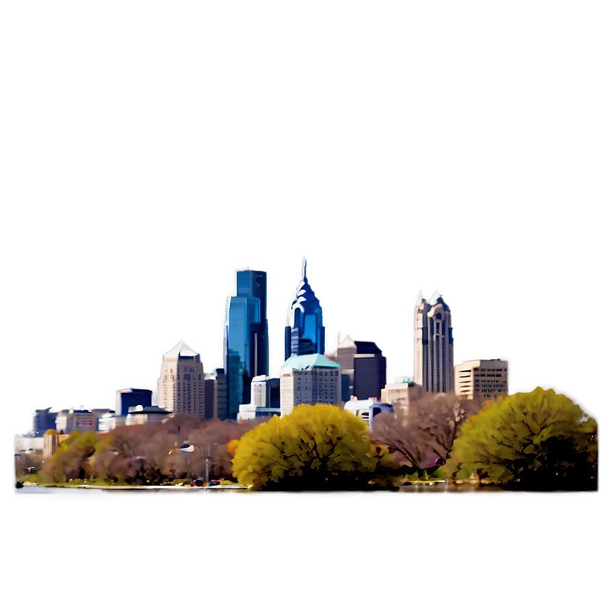 Philadelphia Skyline In Spring Png 66