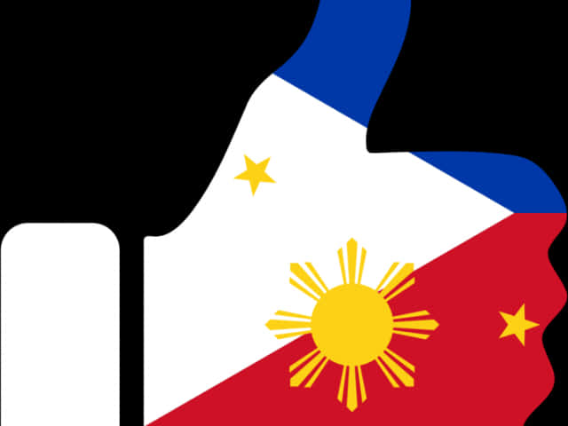 Philippine Flag Stylized Outline