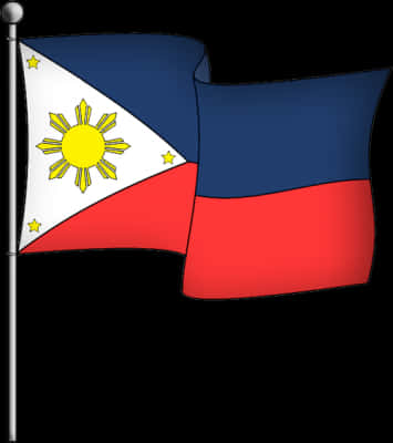 Philippine Flag Waving Illustration