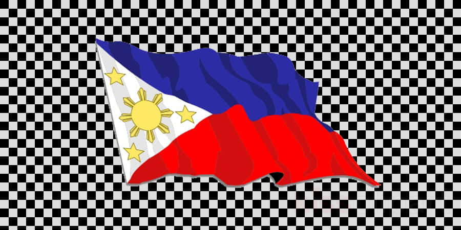 Philippine Flag Waving Transparent Background