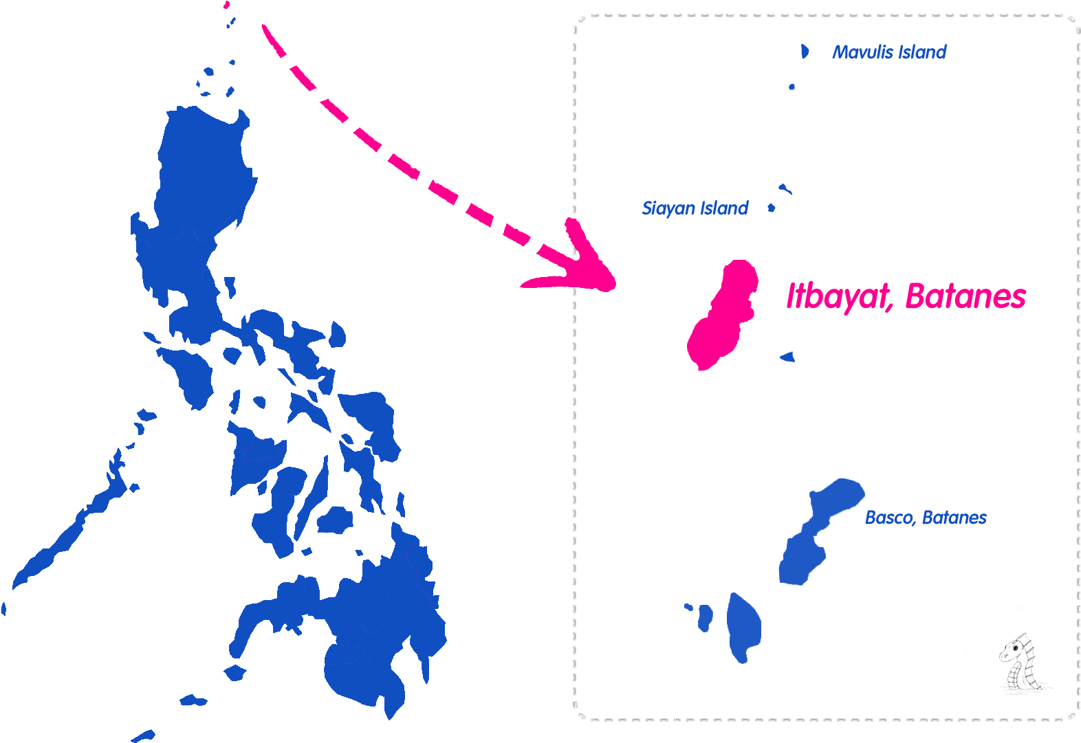 Philippines Map Highlighting Ivoryt Batanes