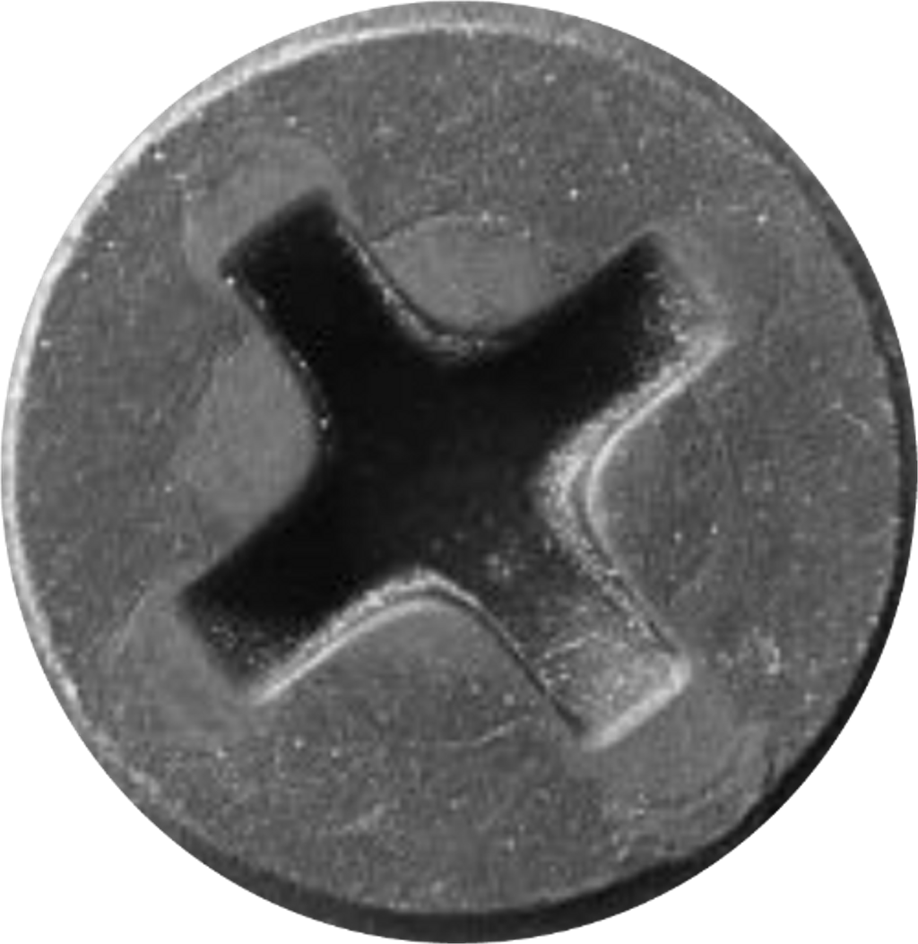 Phillips Head Screw Top View