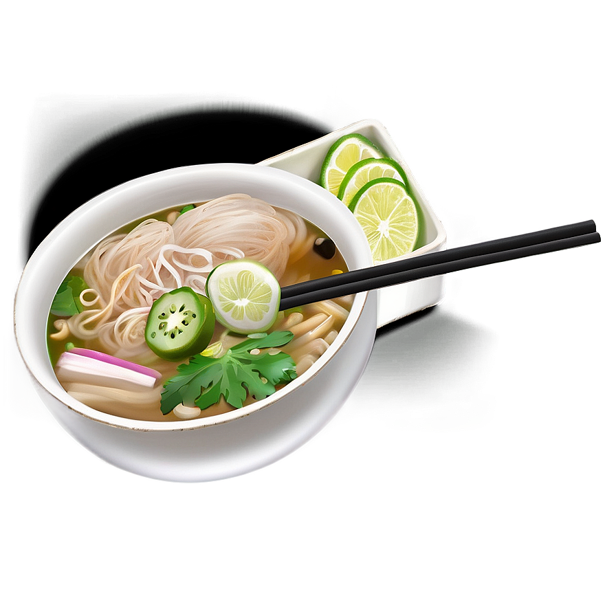 Pho Soup Bowl Top View Png 9