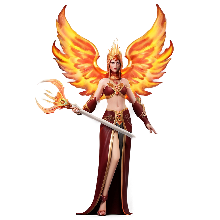 Phoenix Fire Goddess Png Mfo56