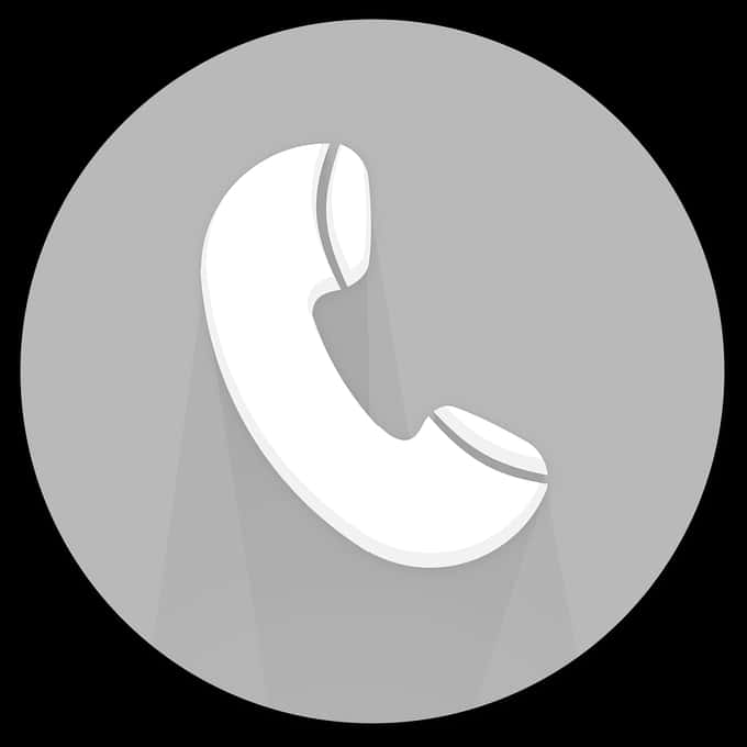 Phone Call Icon Gray Background