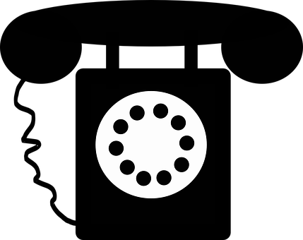 Phone Dial Icon Black Background