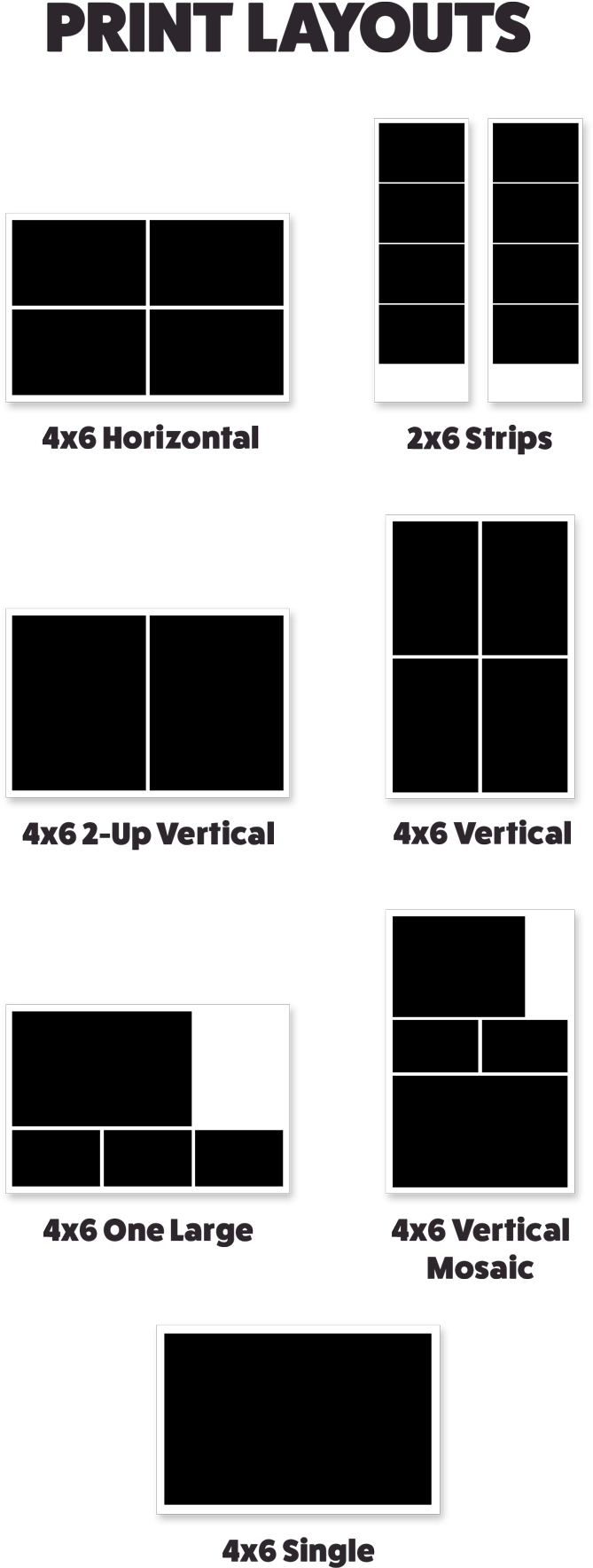 Photobooth Print Layout Options