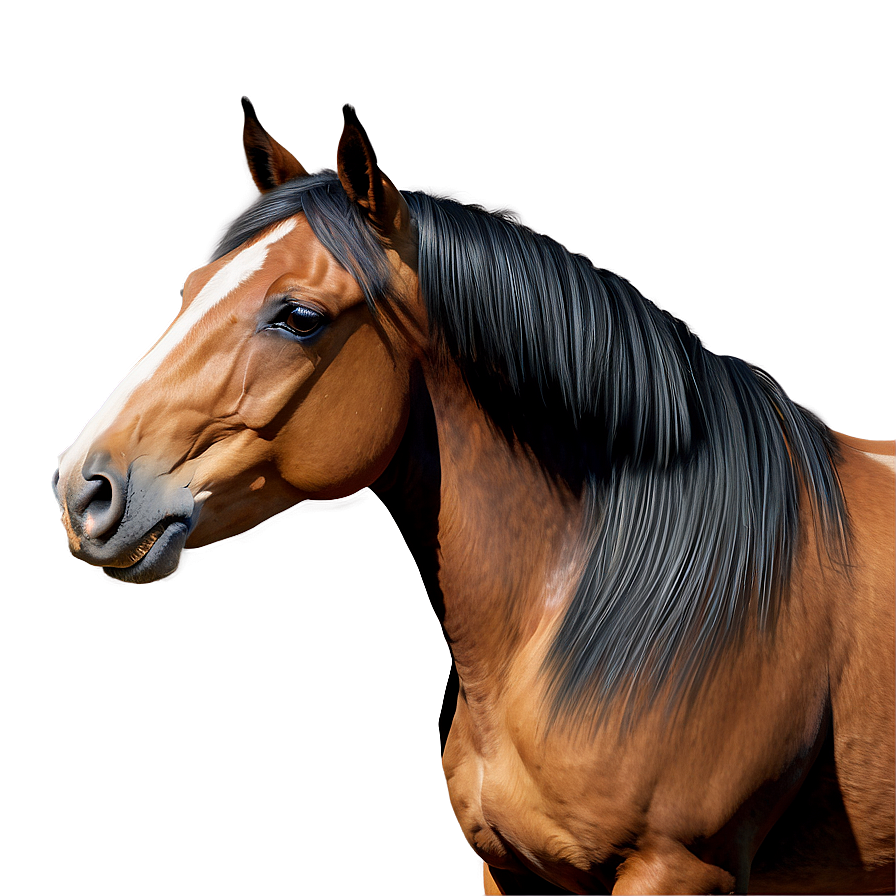 Photorealistic Horse Head Rendering Png Kiy