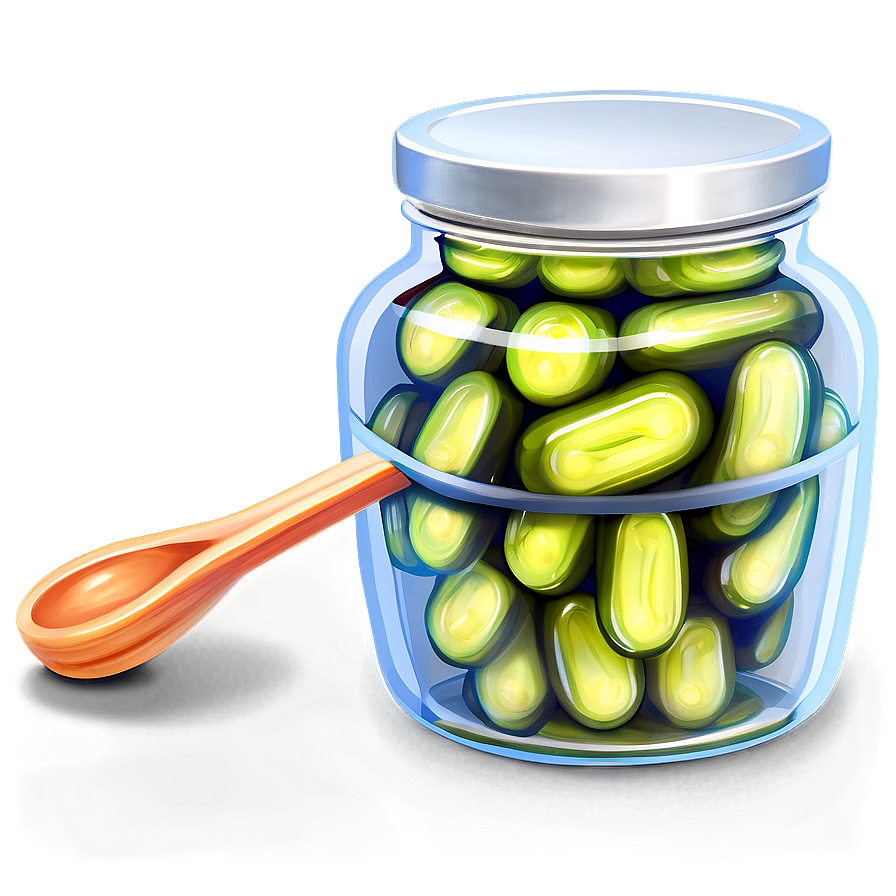 Pickle Jar With Spoon Png Qsc