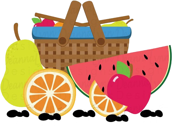 Picnic Basket Fruit Ants Illustration