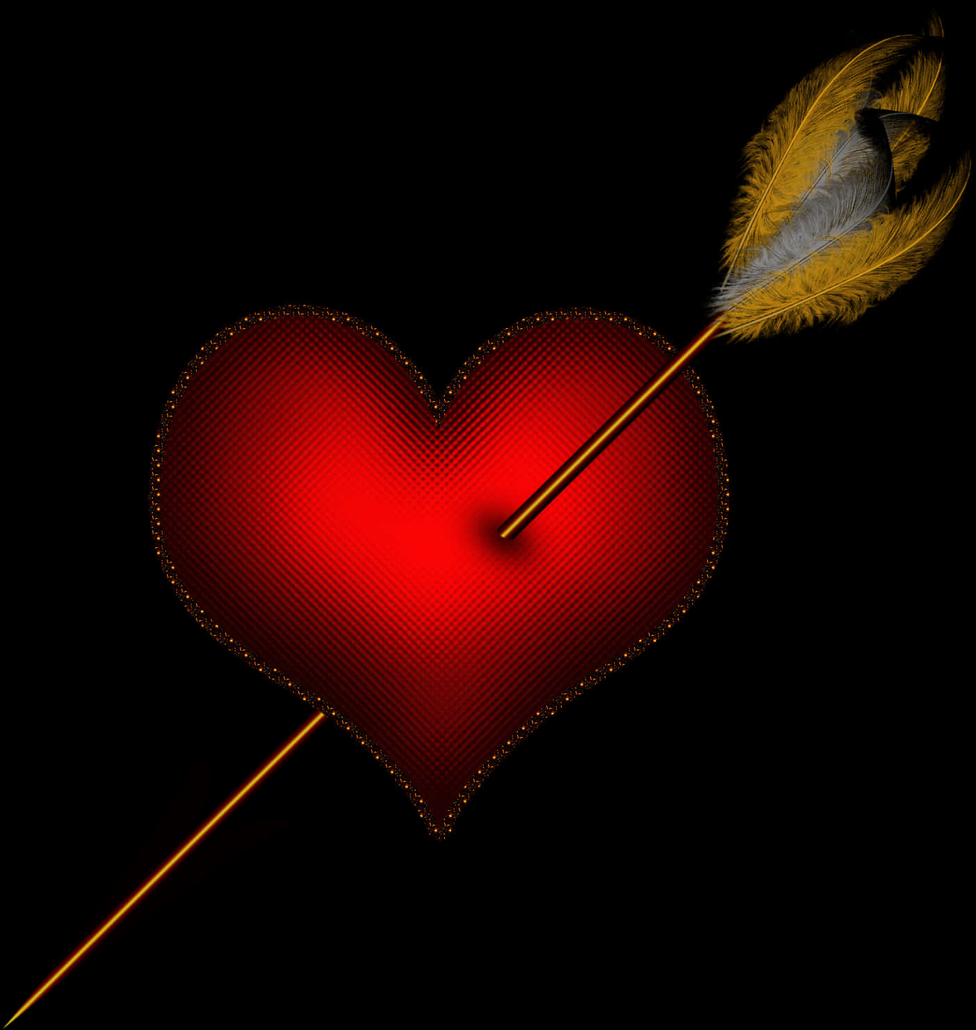 Pierced Heart Arrow Illustration