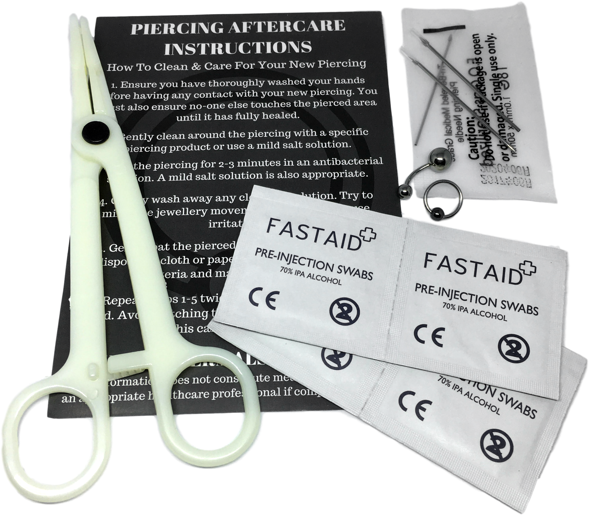 Piercing Aftercare Kitand Instructions