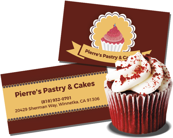 Pierres Pastry Cakes Business Card