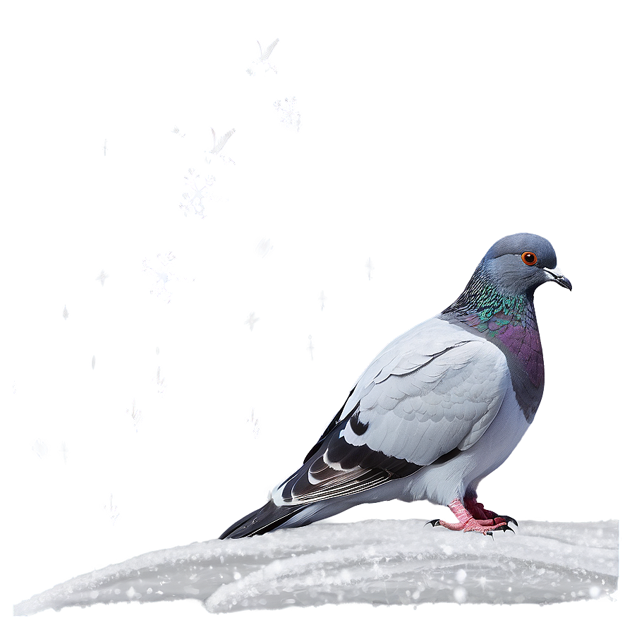 Pigeon In Snow Png 05242024