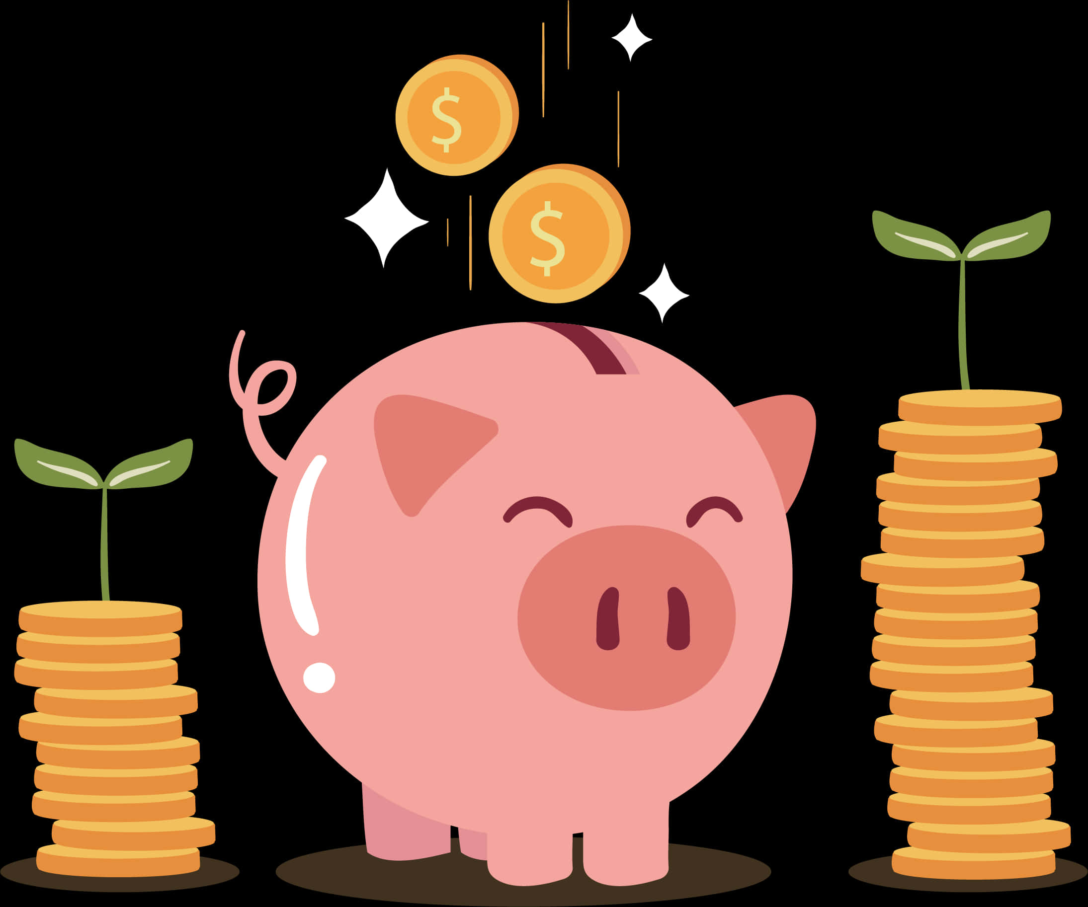 Piggy Bank Growthand Savings