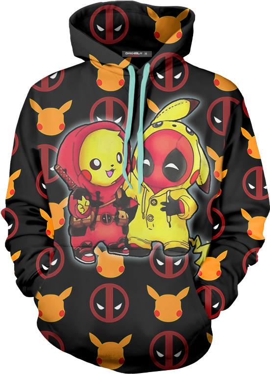 Pikachu Deadpool Crossover Hoodie