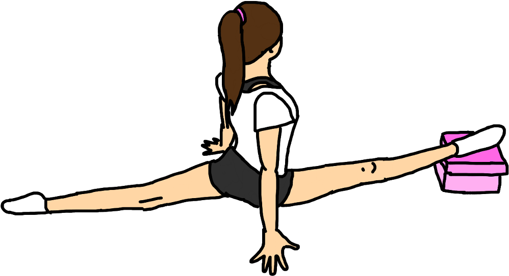 Pilates Split Stretch Illustration