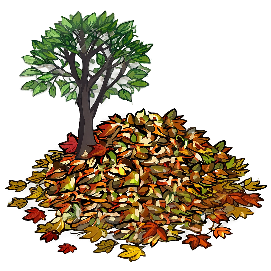 Pile Of Leaves Under Tree Png 1