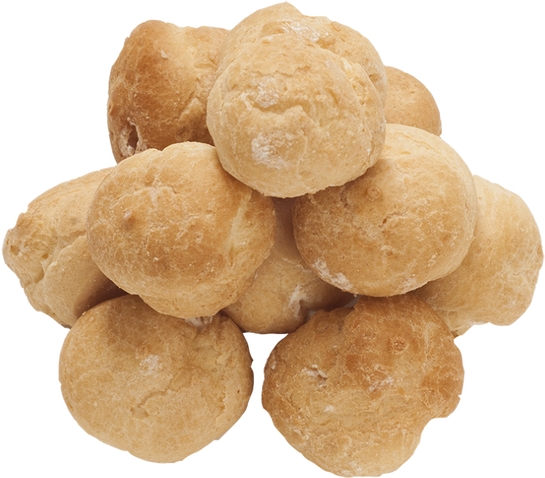 Pileof Cream Puffs Isolated