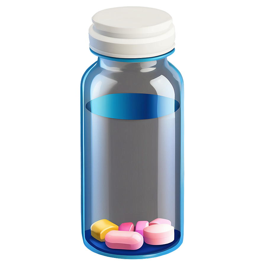 Pill Bottle With Liquid Png 05252024