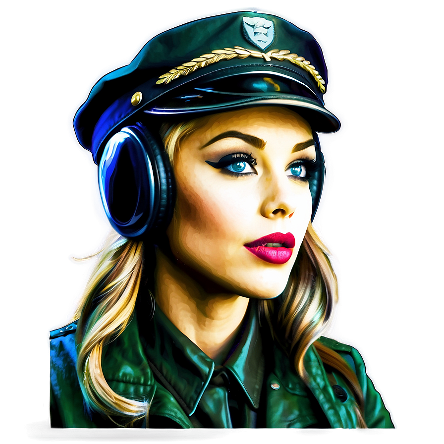 Pilot Hat In Pop Art Style Png 06212024