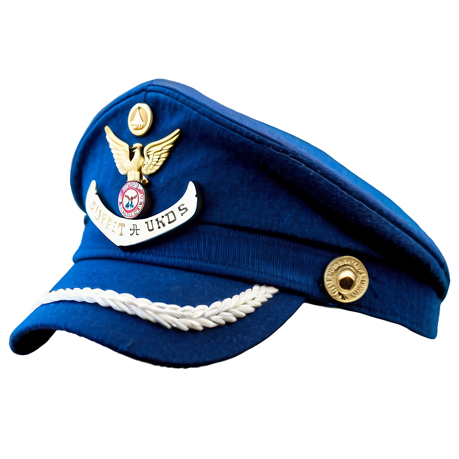 Pilot Hat With Badge Png Iic77