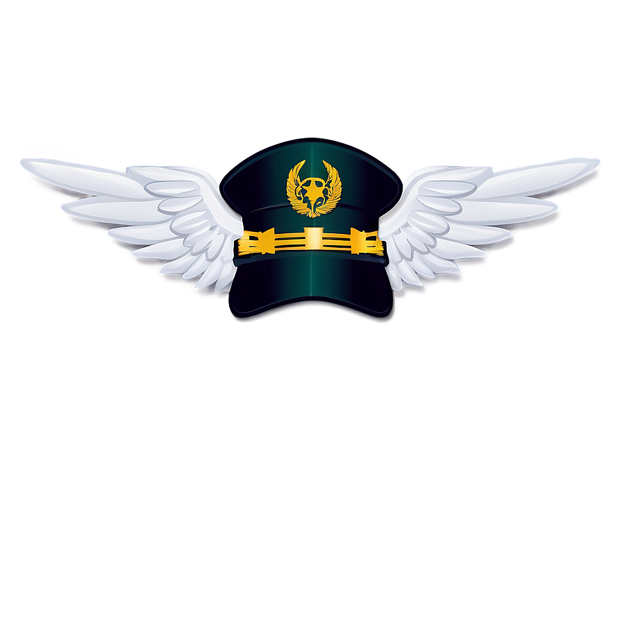 Pilot Hat With Wings Logo Png 06212024