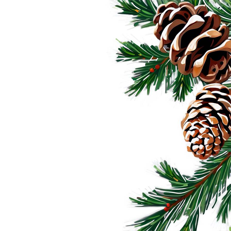 Pine Cone Christmas Border Png Kfs