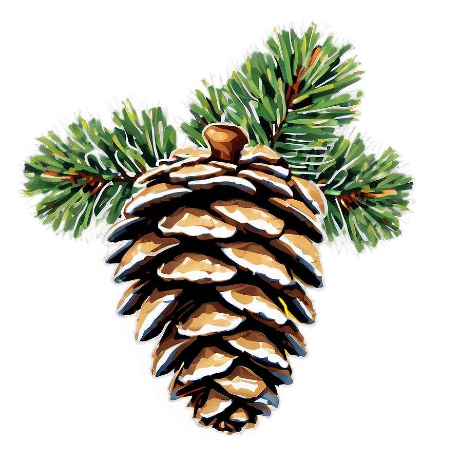 Pine Cone With Branch Png 90