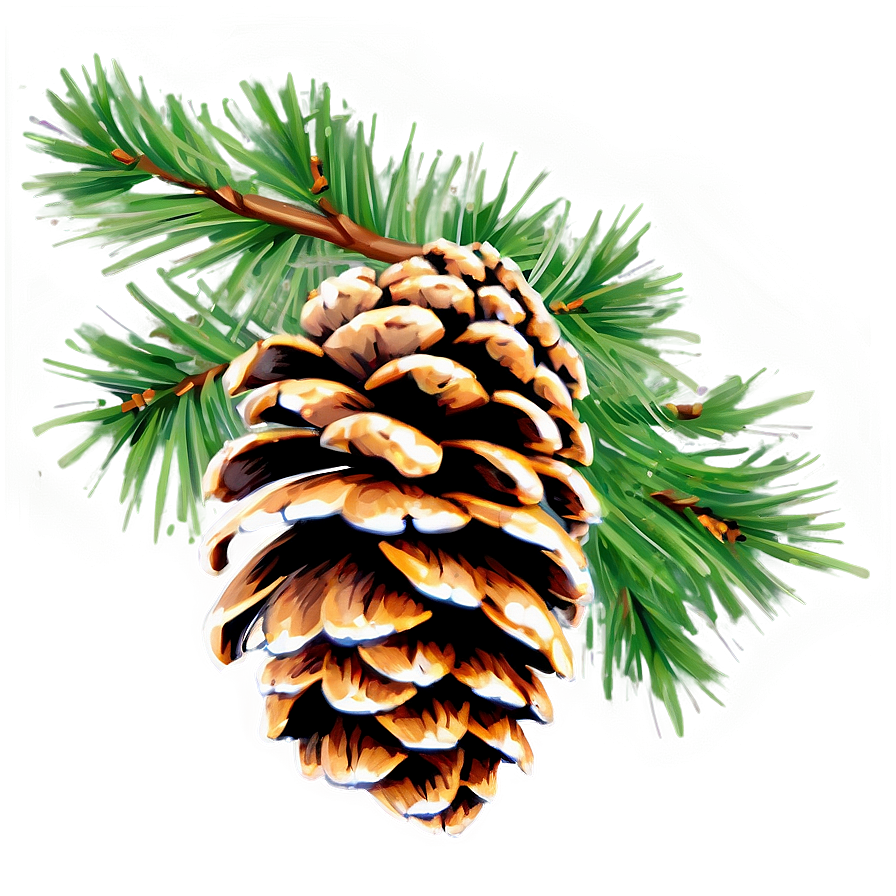 Pine Cone With Leaves Png 48