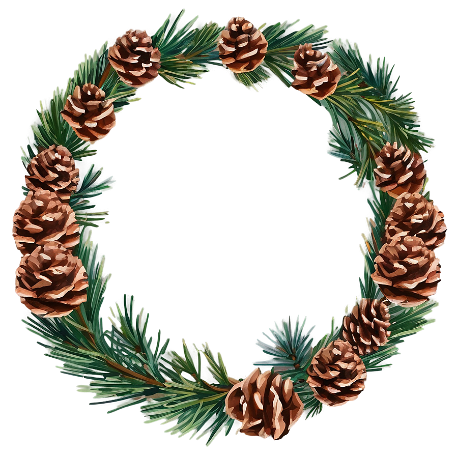 Pine Cone Wreath Png Xkq7