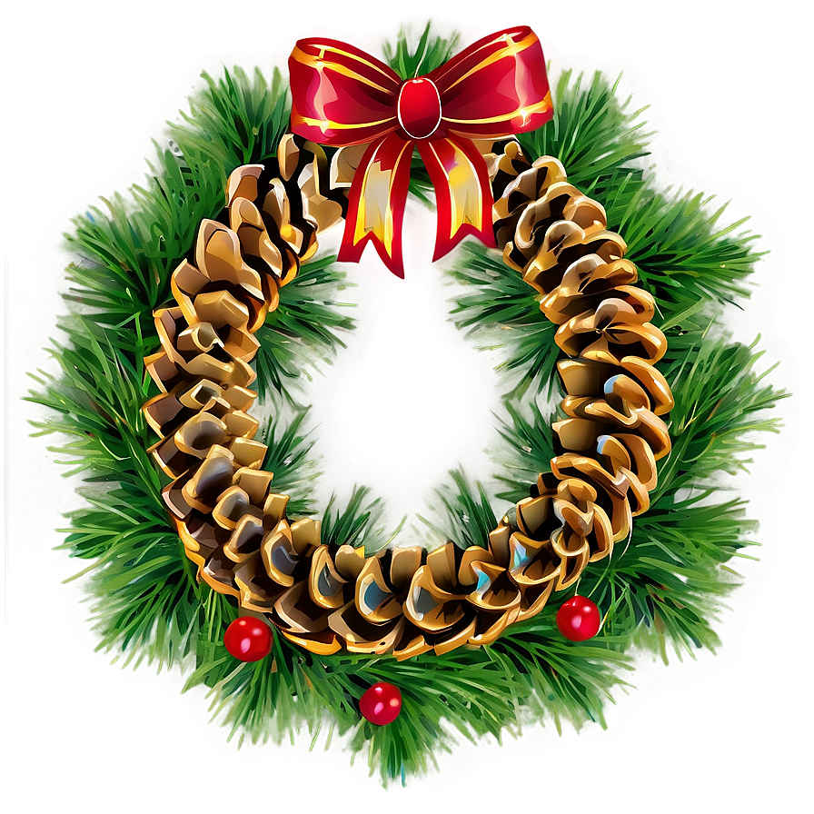 Pine Cone Wreath Png Yiu38