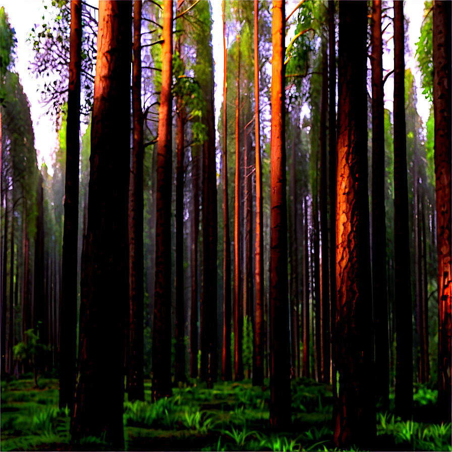 Pine Forest Panorama Png Iar