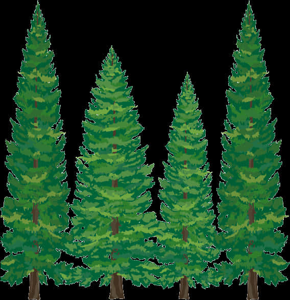 Pine_ Tree_ Collection_ Vector