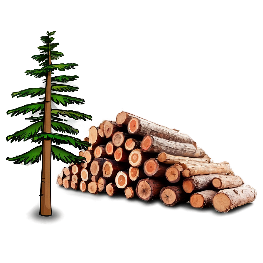 Pine Tree Firewood Stack Png 74