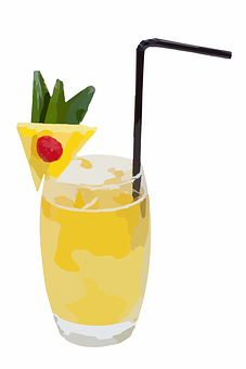 Pineapple Cocktail Illustration