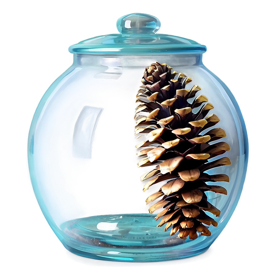 Pinecone In Glass Jar Png 11