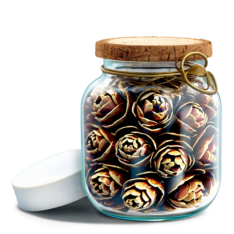 Pinecone In Glass Jar Png Ehk34