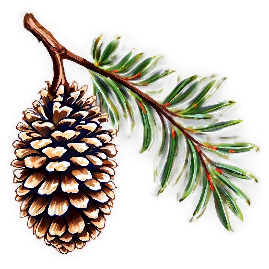 Pinecone In Rustic Decor Png Ice