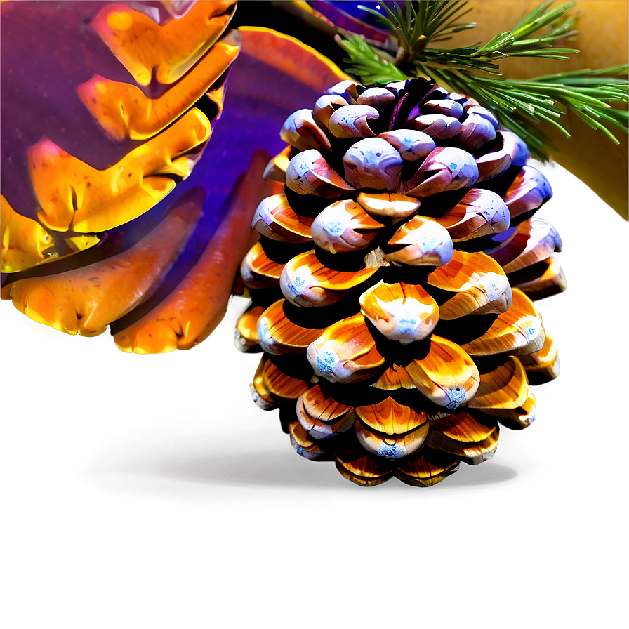 Pinecone In Vibrant Colors Png Fsg