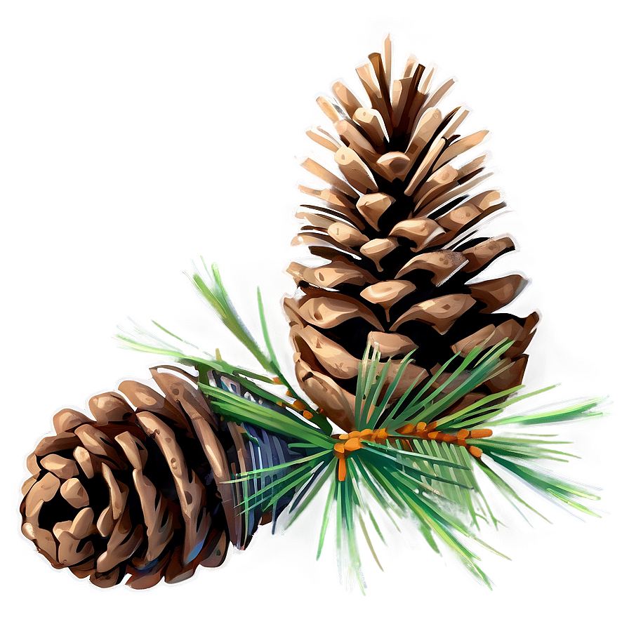 Pinecone With Pine Needles Png Awe96