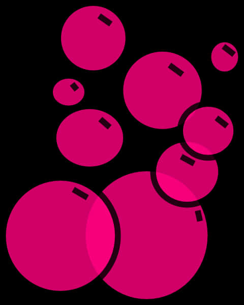 Pink Abstract Bubbles Vector