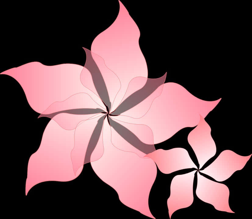 Pink Abstract Flower Vector